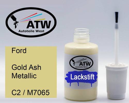 Ford, Gold Ash Metallic, C2 / M7065: 20ml Lackstift, von ATW Autoteile West.